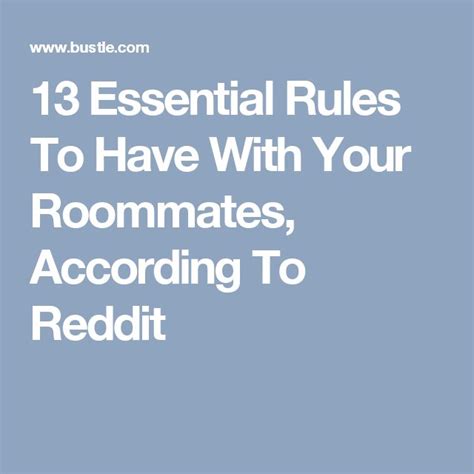 13 Essential Rules To Have With Your Roommates According To Reddit Roommate Roomates Rules