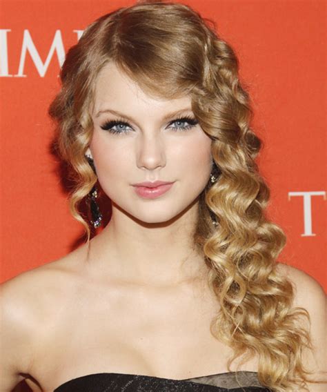 Taylor Swift Long Curly Formal Hairstyle Dark Blonde