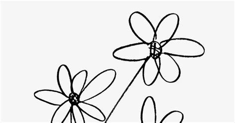 mewarnai bunga mudah sederhana contoh gambar mewarnai