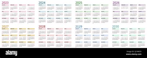 Calendar Planner 2023 2024 2025 2026 2027 2028 2029 2030
