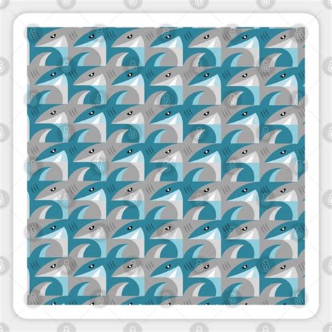 Shark Tessellation Shark Sticker Teepublic