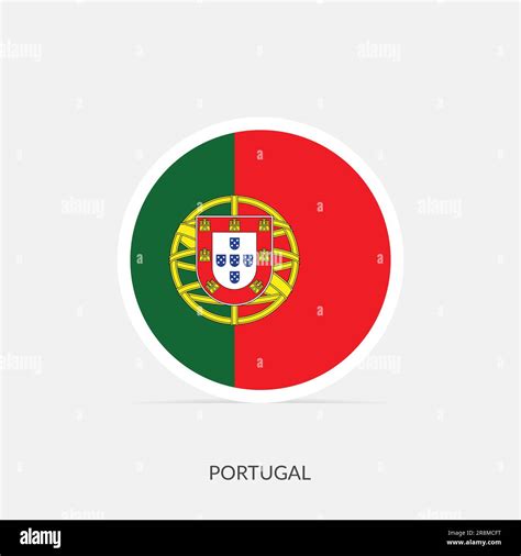 Portugal Round Flag Icon With Shadow Stock Vector Image And Art Alamy