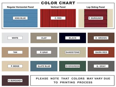 Carport Color Chart Alans Factory Outlet Metal Carports Metal
