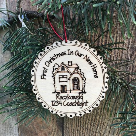 Wooden Our First Home Ornament First House Christmas Etsy