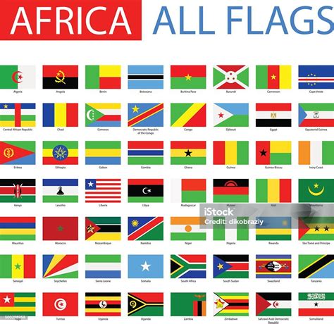 Flags Of Africa Full Vector Collection Stock Illustration Download