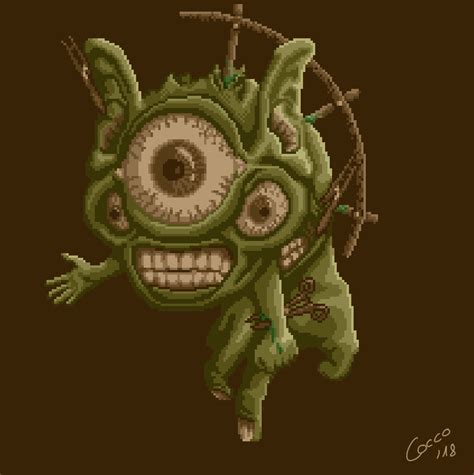 64x64 Pixel Art Grotesque Surreal Creature 7