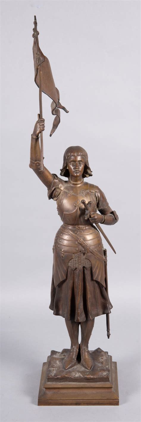 At Auction Bronze Sculpture Of Joan Of Arc By J B Germain