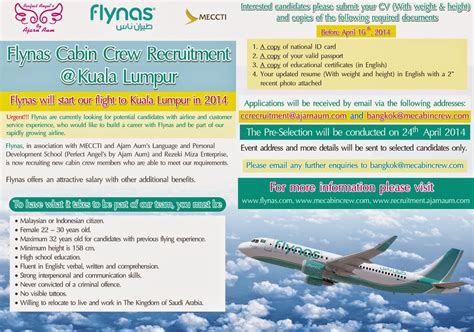Air india crew vacancy details: Fly Gosh: FlyNas - Cabin Crew Recruitment ( Malaysia )
