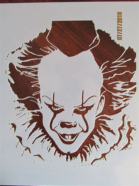 It Pennywise Evil Clown Stenciltemplate Reusable 10 Mil Mylar Evil