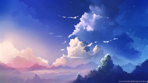 Anime Sky Scenery Cloud Scenery 05 Desktop Background