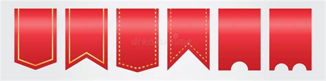 Set Of Red Arch Banner Icon Stock Illustration Illustration Of Sign