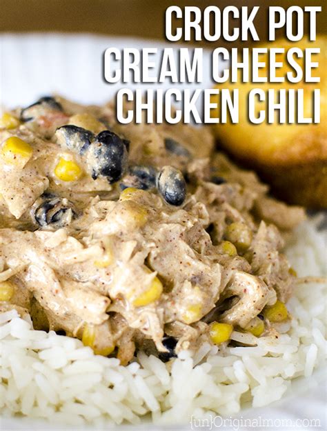 Stir well and serve with tortillas or over rice. Crock Pot Cream Cheese Chicken Chili - unOriginal Mom