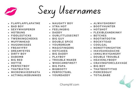 Sexy Usernames Enticing Ideas To Allure Love From Fans