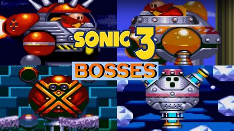 Sonic The Hedgehog 3 All Bosses As Sonic No Damage Youtube