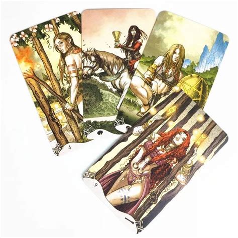 erotic fantasy tarot card deck 78 cards divination english etsy