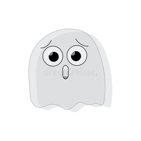 Scared Ghost Cute Flying Ghost Surprised Ghost Halloween Decoration