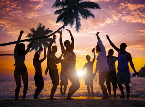 People Celebration Beach Party Summer Holiday Vacation Concept Stock