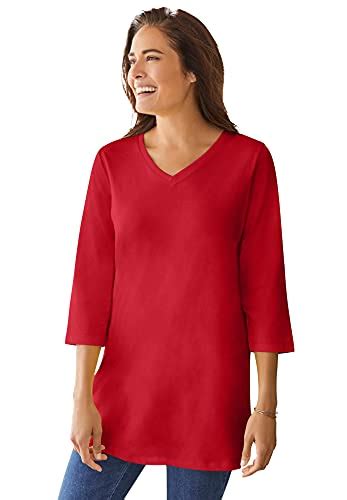 Look Stunning In Red Tunic Tops For Women