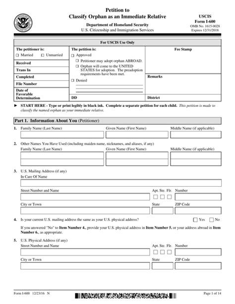 Uscis Form I 600 Fill Out Sign Online And Download Fillable Pdf