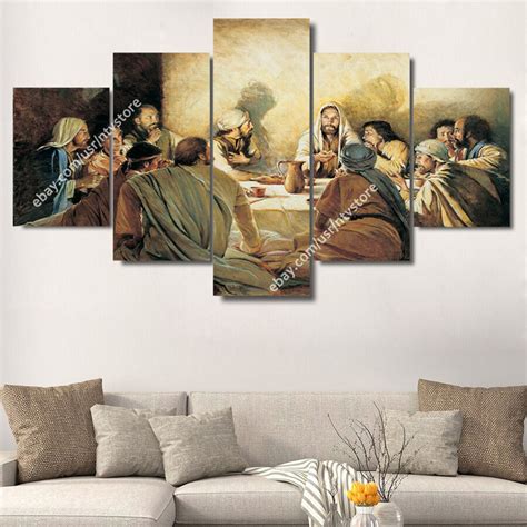 Share this product in the christiangiftsplace.com online store and receive $2.48 off. Jesus Christ & Apostles Painting Wall Art Canvas Print ...