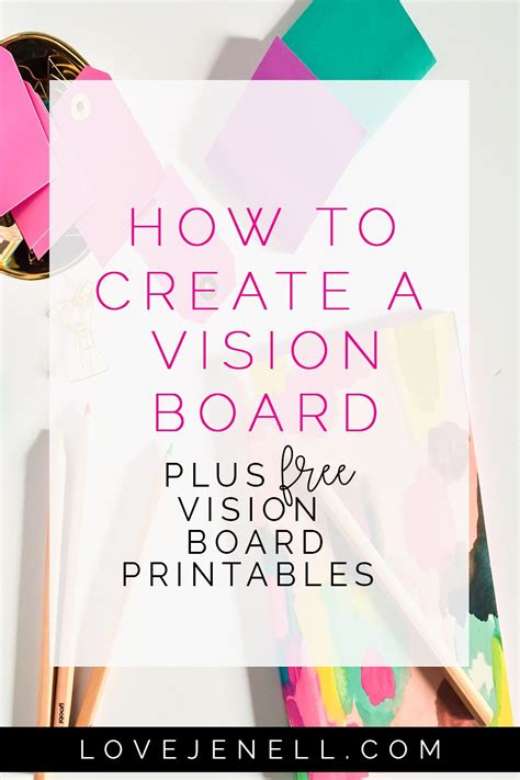Free Vision Board Printables How To Create A Vision Board Free