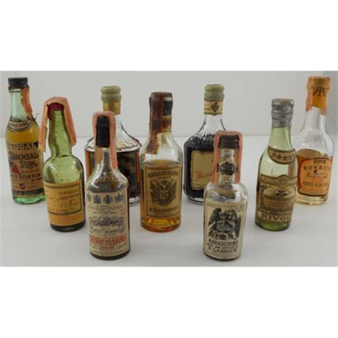 Vintage Mini Liquor Bottles