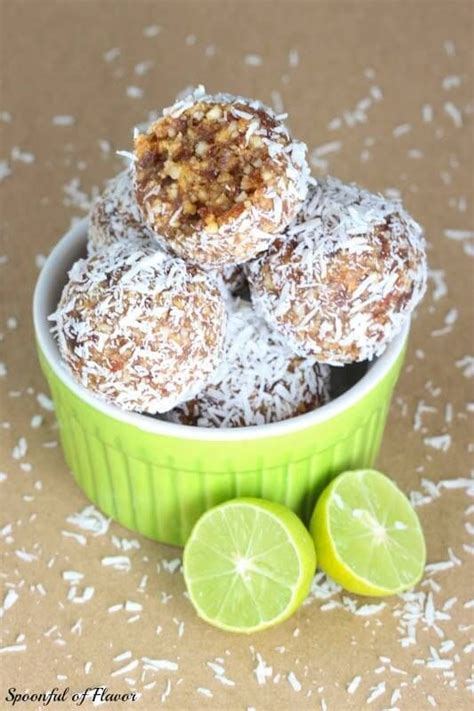 key lime coconut energy bites ~ quick no bake treats that are vegan and paleo friendly