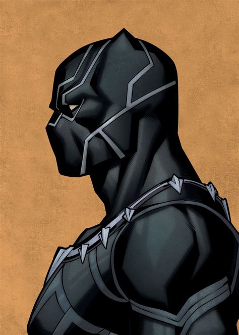 Black Panther Poster By Marvel Displate Desenho De Pantera Negra
