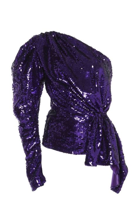 One Shoulder Puff Sleeve Sequin Top By 16arlington Ss19 Kawaii Fashion