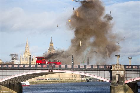The metropolitan police declared the ‏ explosion on a london underground train as a 'terror incident' in which 22 people suffered injuries. London bus explodes on Lambeth Bridge for Jackie Chan's new film The Foreigner | Daily Mail Online