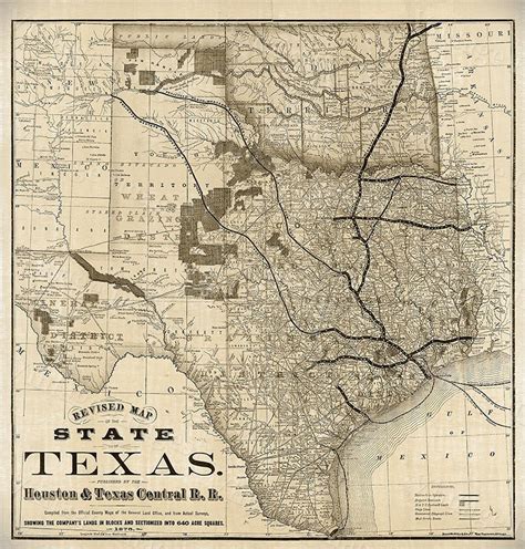 Old Map Of Texas 1876 Vintage Historical Wall Map Antique Etsy Texas Wall Art Texas Map