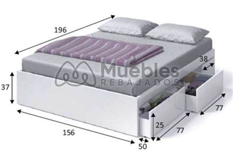 Cama Con Cajones Matrimonial 006088a Descripción Cama Con Cajones