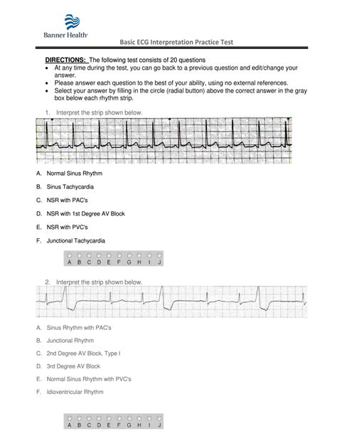 Practice Ekg Strips With Answers Pdf Airslate Signnow