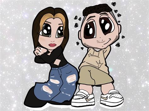 Chicano Couple Drawing Y2k Customized Couple Illustration Couple T