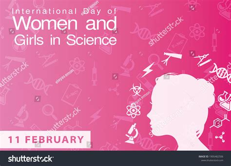 International Day Women Girls Science Designcreative Stock Vector