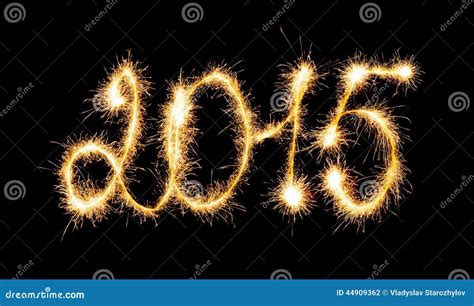 Happy New Year 2015 Made A Sparkler Stock Illustration Illustration