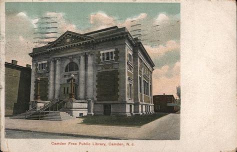 Camden Free Public Library New Jersey Postcard
