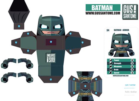 Batman Armour Paper Craft Template By Gus Santome Festa Infantil