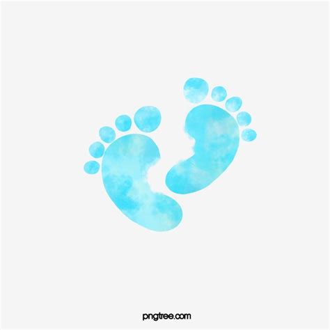Dizzy White Transparent Baby Blue Dizzy Footprints Baby Soft Pale