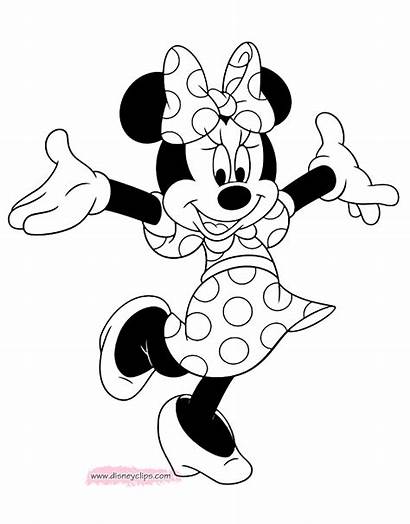 Minnie Mouse Coloring Mickey Pages Disney Printable