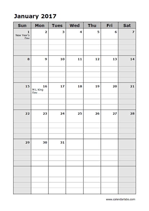 A collection of daily quotes devoted to the democrats, liberals and progressives. 2017 Calendar Template Daily Planner - Free Printable ...
