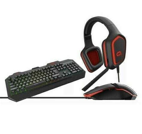 Tzumi Alpha Gaming Battle Group 3 Pieces Keyboard Mouse Headset For Pc