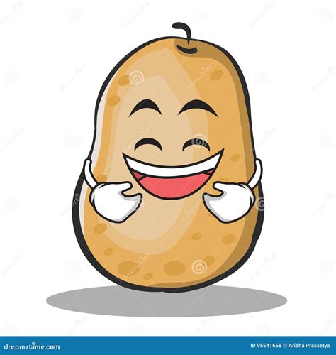 Laughing Potato Character Cartoon Style Stock Vector Illustration Of