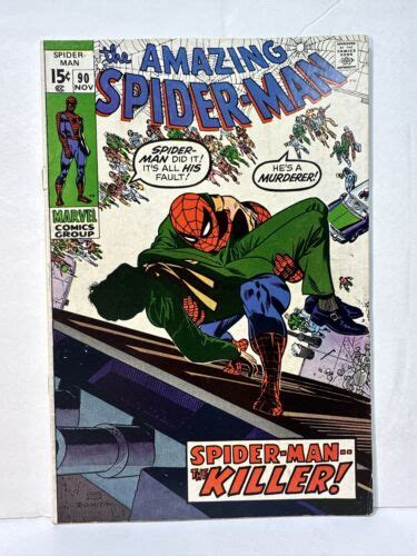 The Amazing Spider Man 90 Death Of Captain Stacy 1970 Marvel Fnvf 70 Ebay