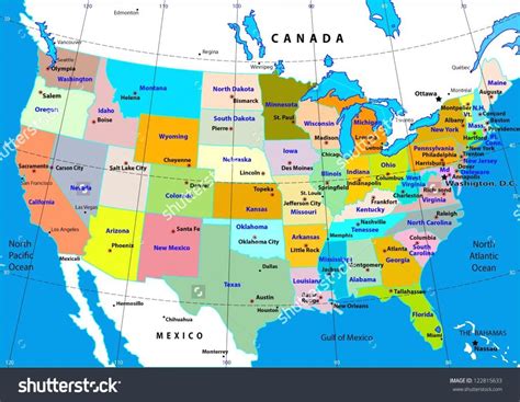 Usa Map With States An High Resolution Map Us Map States With Capitals