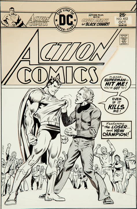Bob Oksner Action Comics 452 Superman Cover Original Artdc Lot