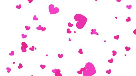 Falling Hearts Backgroundlove Confetti Elementpink Hearts Particles
