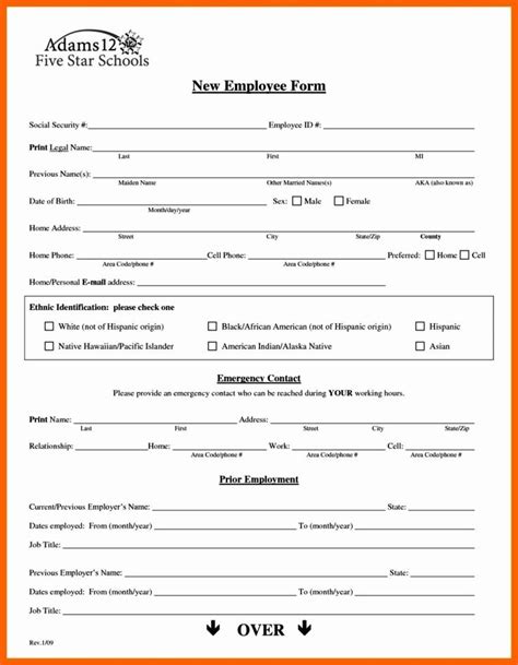New Hire Form Template Beautiful New Employee Hire Form Template Images