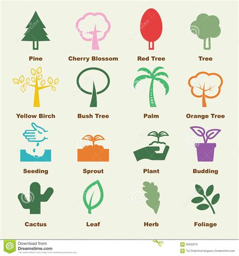 Tree Elements Stock Vector Illustration Of Green Logo 56635076