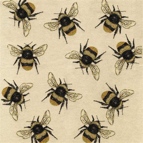 Mcalister Textiles Novelty Tapestry Bumble Bee Fabric Uk